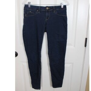 YMI WannaBettabutt Dark Wash Denim Jeans Size 7 Juniors Embellished Pockets